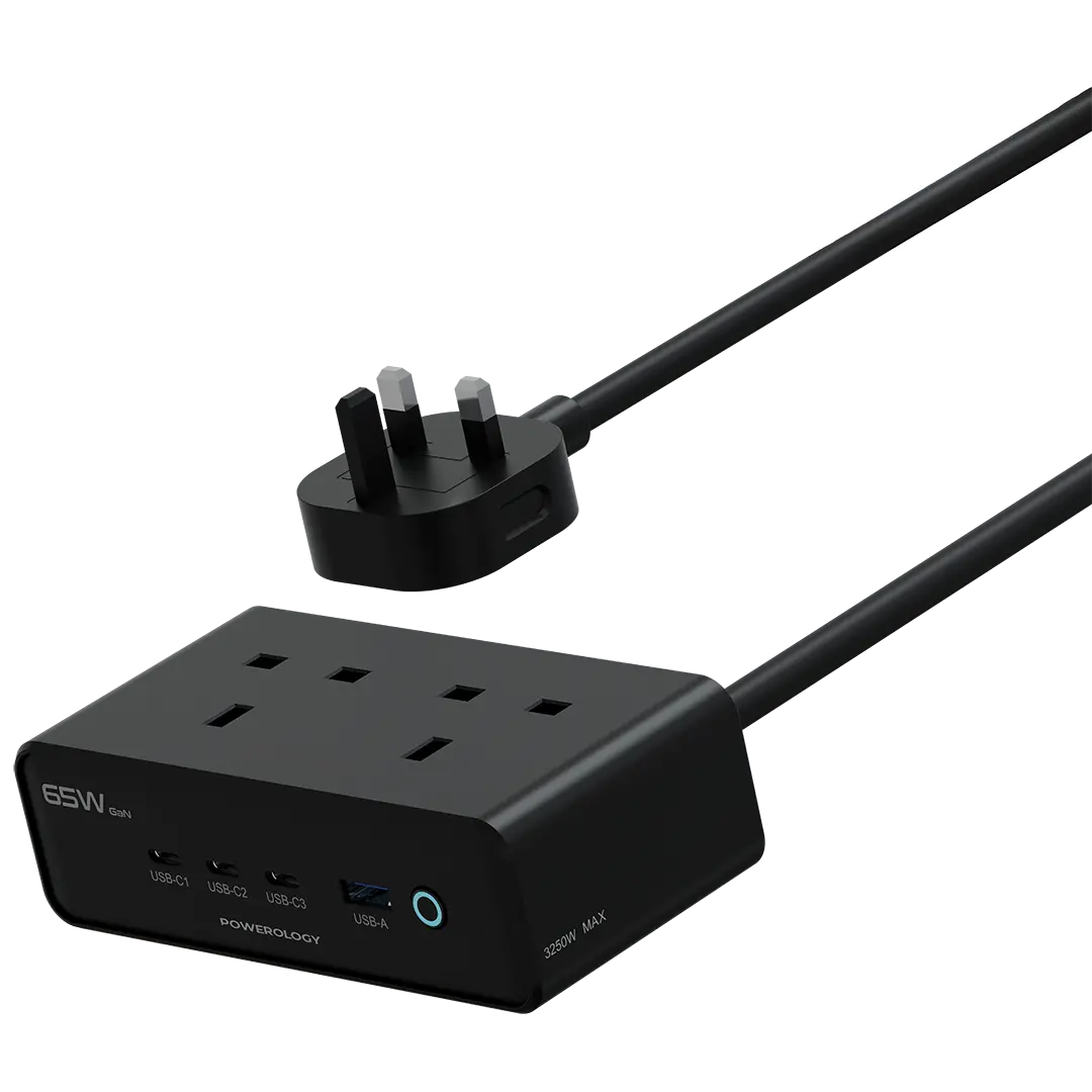 Powerology Omnix Desktop Charging Station 3250w Gan 65w Black