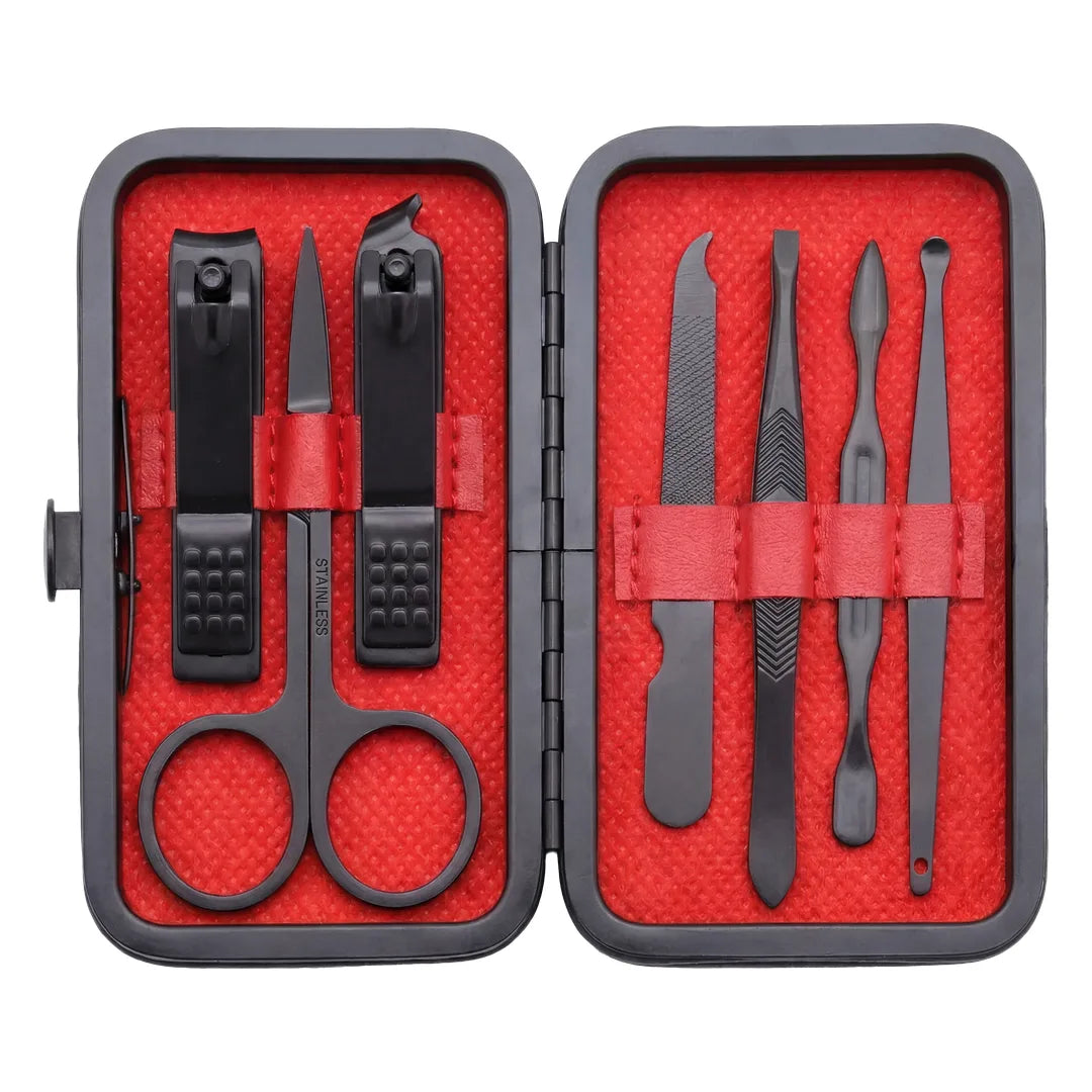 Green Lion 7 in 1 Manicure Set Black