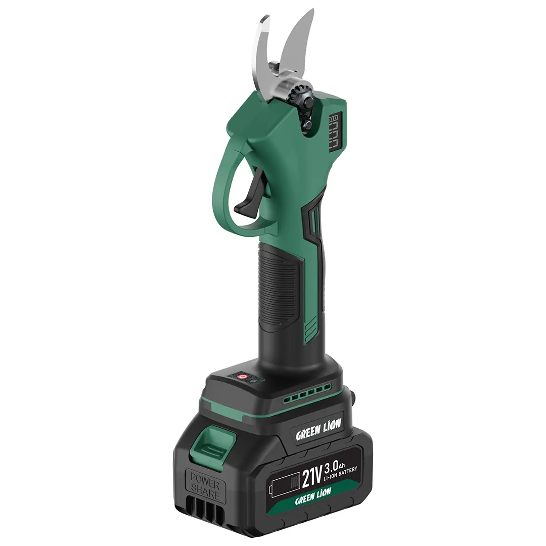 Green Lion GSH-400 Electric Pruning Shears Tool-2*21 V Cordless 3.0 Ah Battery
