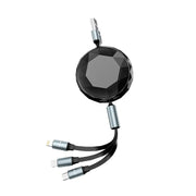 Green Lion 5 in 1 Diamond Retractable Cable Black