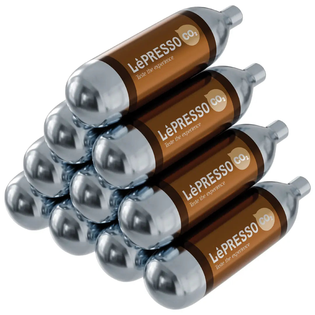 LePresso Co2 Chargers 8g for Sparkling Water Bottle Silver