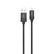 Green Lion USB A to Lightning Braided Cable 1m 12w Black