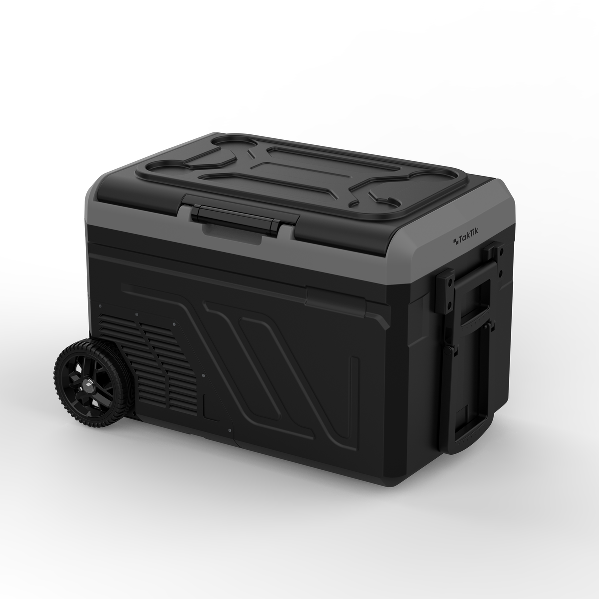 ثلاجة رحلات محمولة وفريزر بحجرتين تكتك 40 لتر حتى -20 درجة مئوية مع بطارية كبيرة Taktik Dual Compartment Portable Fridge And Freezer