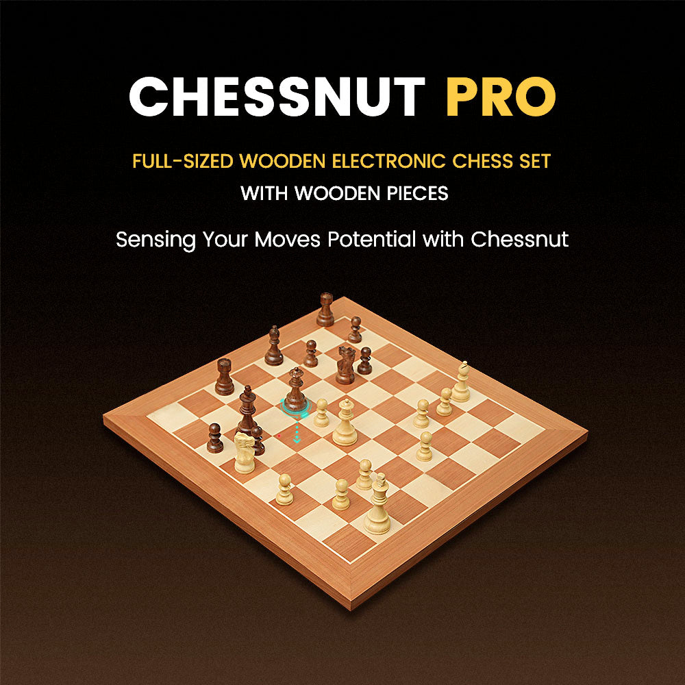 رقعة شطرنج إلكترونية ذكية خشب تشيسنات Chessnut Pro Full sized wooden Electronic Chess Set