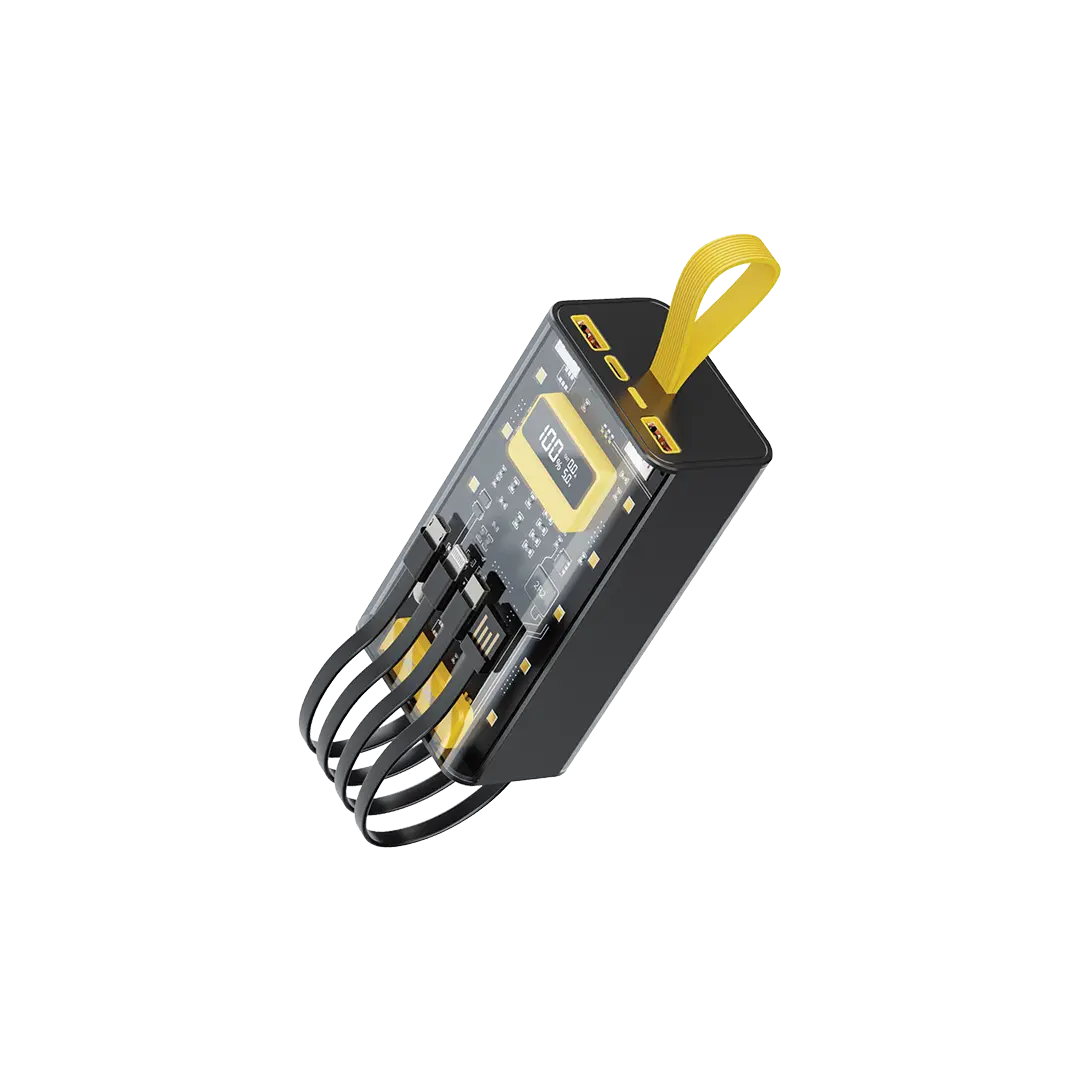 Green Lion Transparent Pro 30000mAh Power Bank Black Yellow
