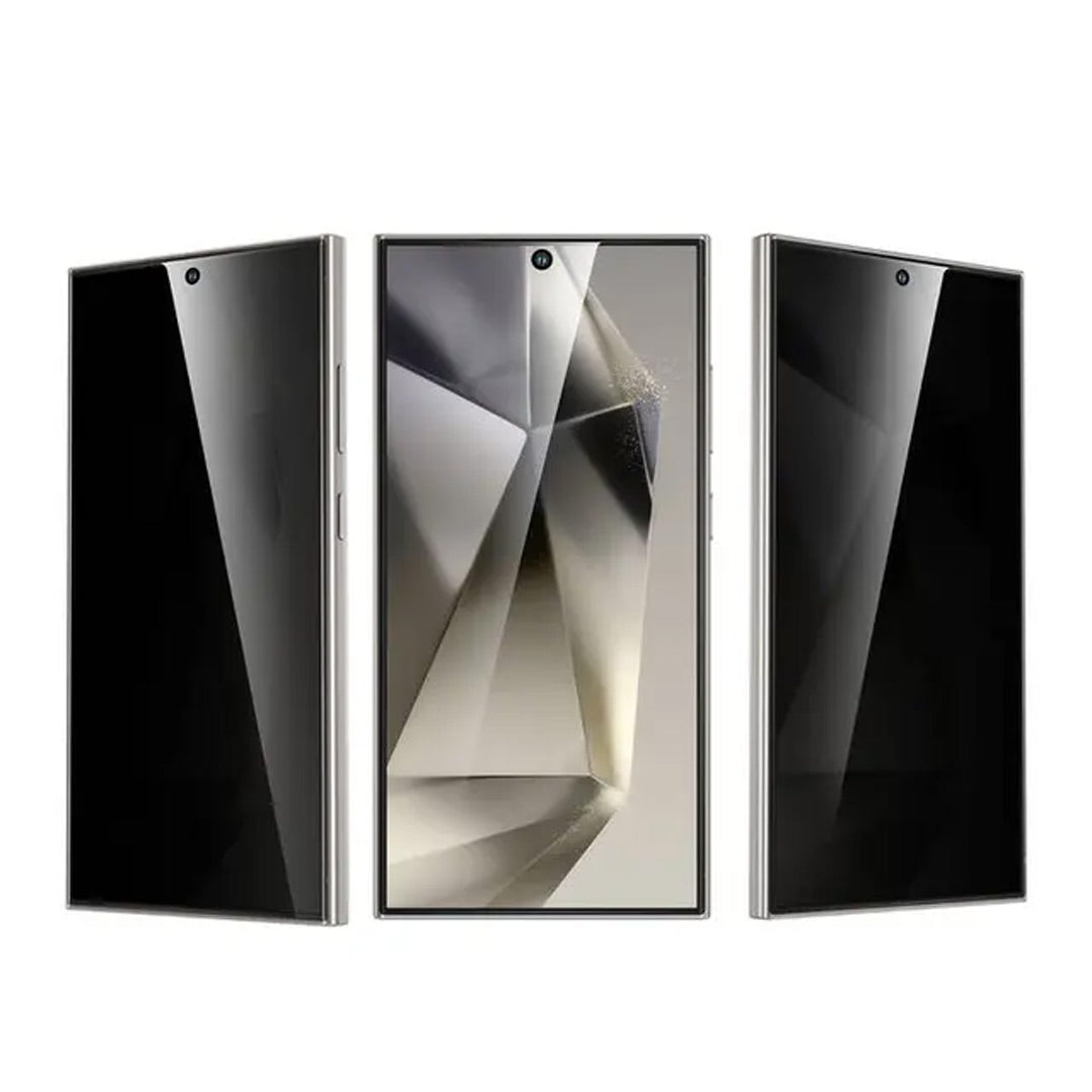 Green Lion 3d Edge Glue Full Round Privacy Glass S23 Ultra Black