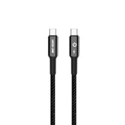 Green Lion USB C to USB C Braided Cable Black