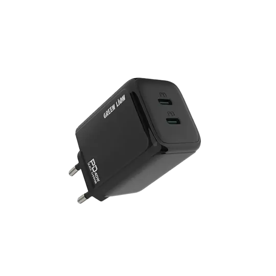 Green Lion 40w Dual PD Wall Charger Black