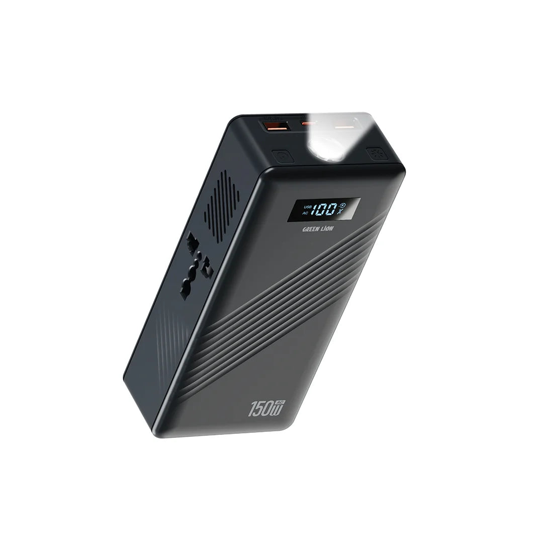 Green Lion Portable Power Station 22500 m Ah 150 W - Black