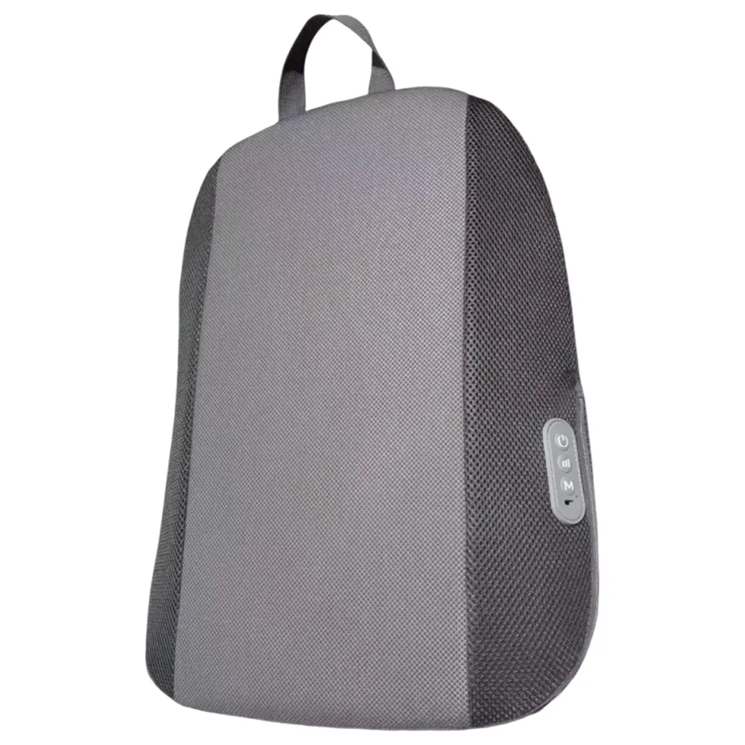 Green Lion Massage Cushion with Heating Function and Lumbar Support Grey