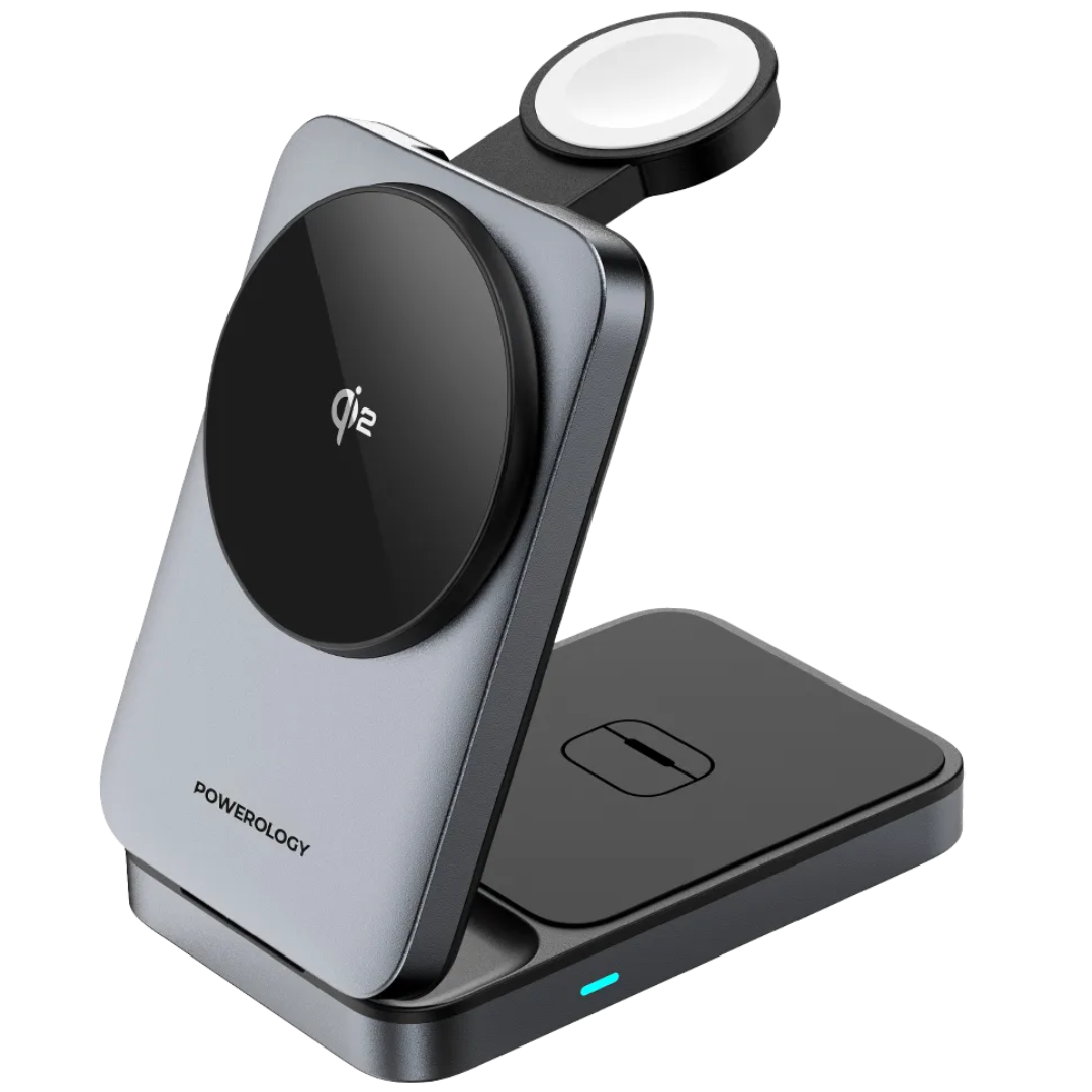 Powerology Qi2 Fast Charging Multi Device Hub Black