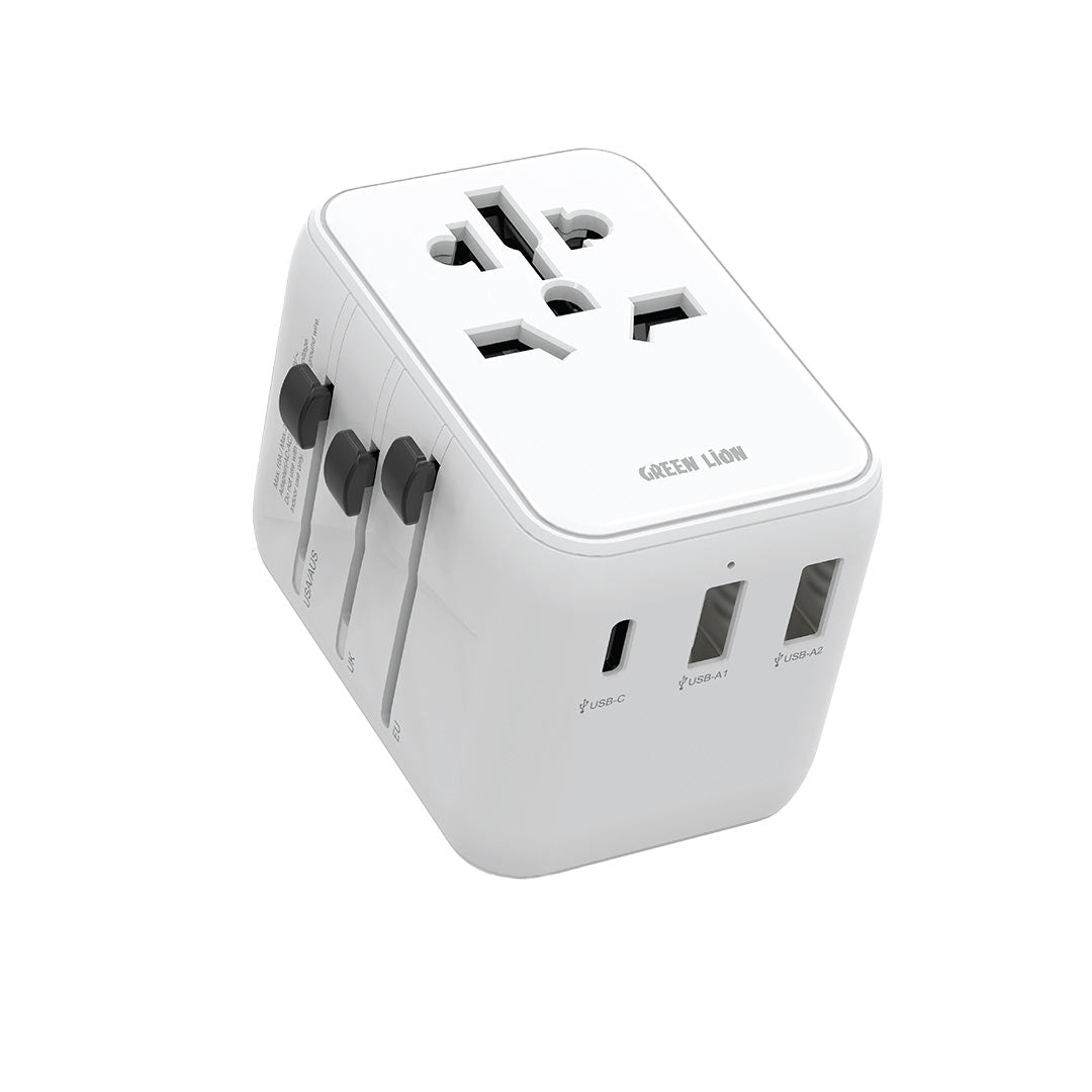 Green Lion 20w Universal Travel Adapter White