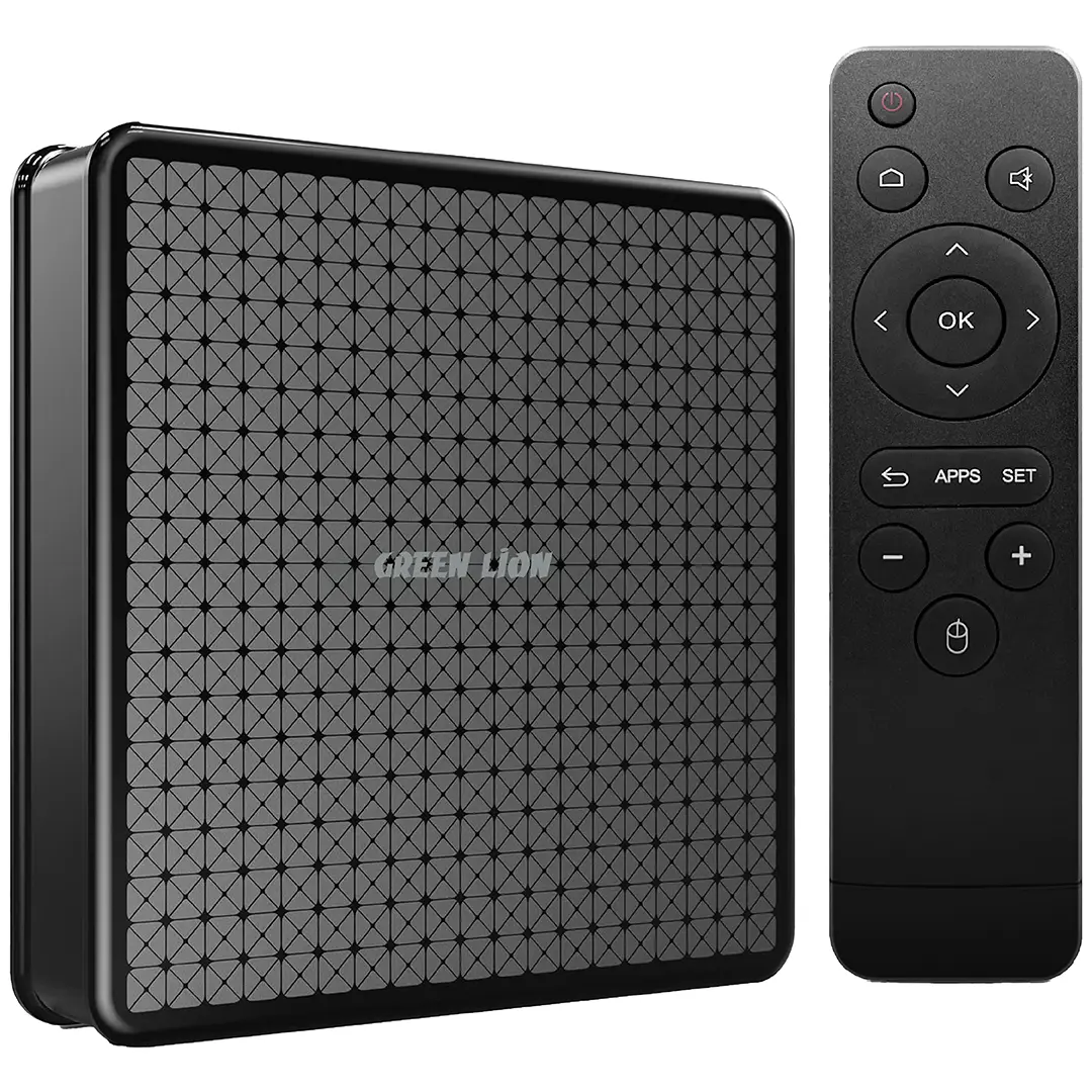 Green Lion TVBox- Android.104 Kwith Remote Control - Black
