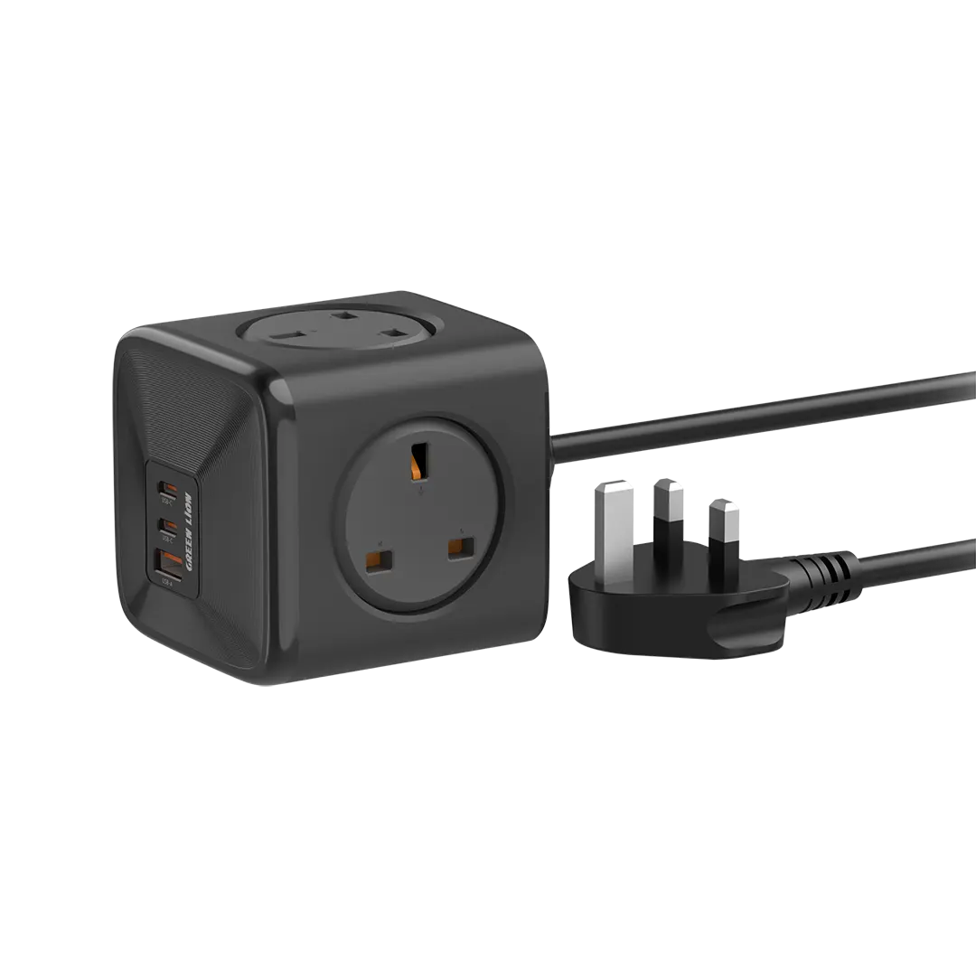 Green Lion 7 in 1 Compact 33w Pps Power Socket Black