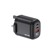 Green Lion Q Series Uk Plug 2 USB C USB A Charger Black