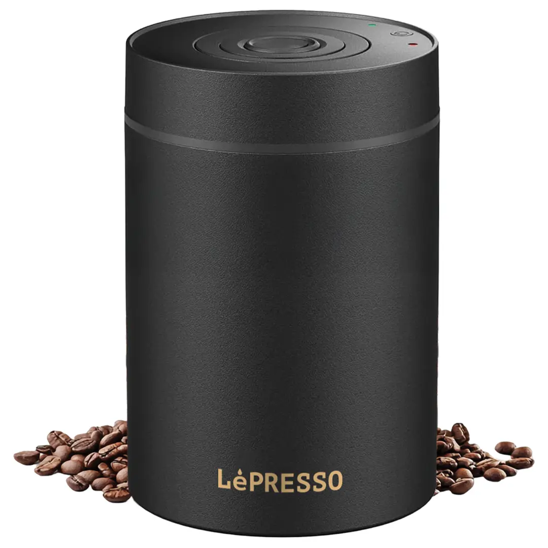 LePresso Vacuum Container Auto Airtight Food Storage Black