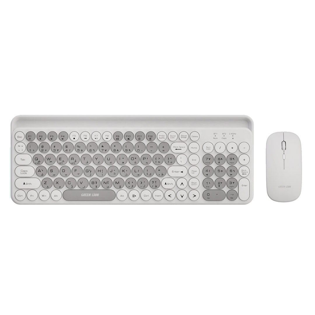 Green Lion Wireless Duo Mouse Keyboard Grey