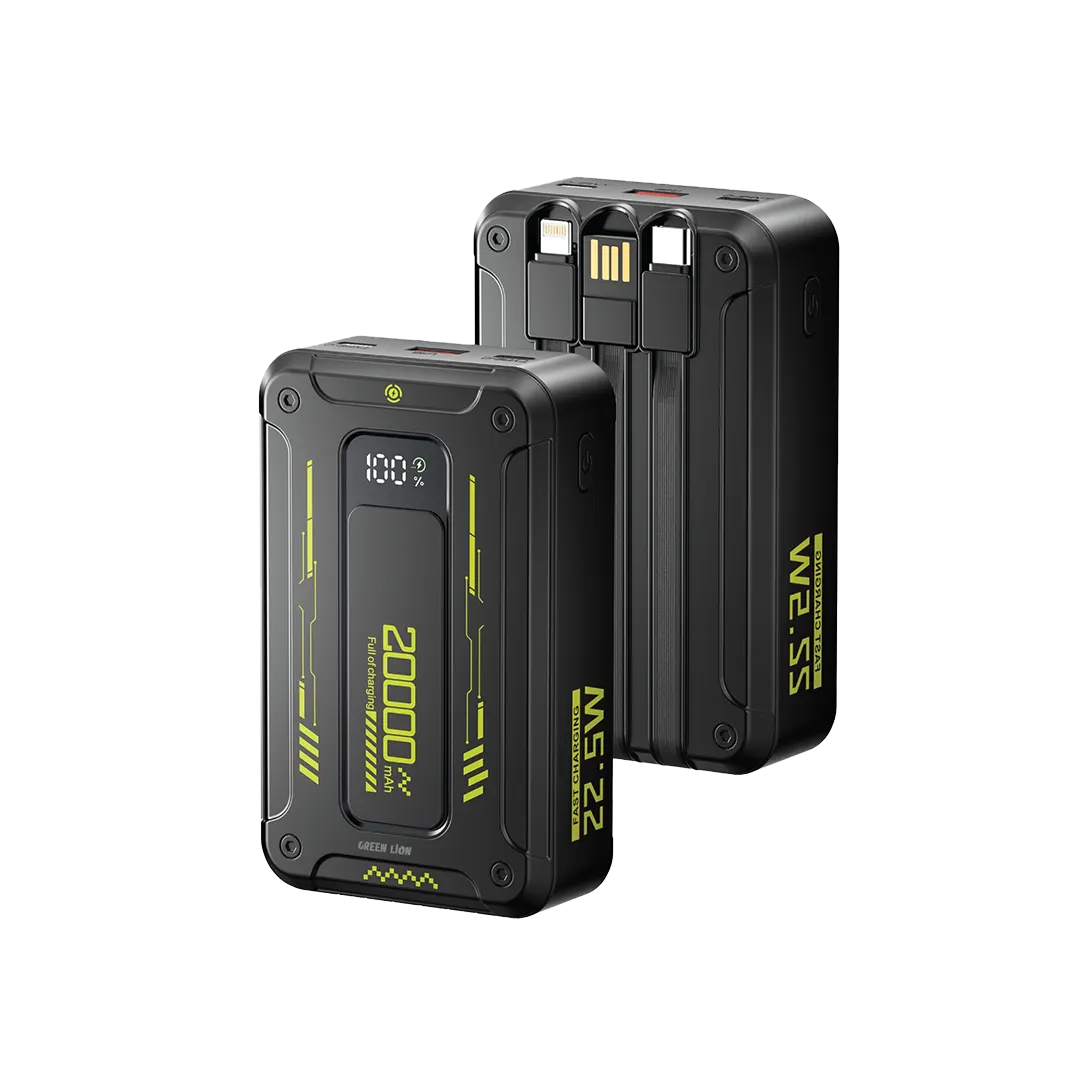 Green Lion Xtreme 20 Power Bank 20000mAh PD 22 5w Black