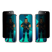 Green Lion 3d Pet Privacy Glass Screen Protector for Iphone 14 Pro Black Edge Privacy