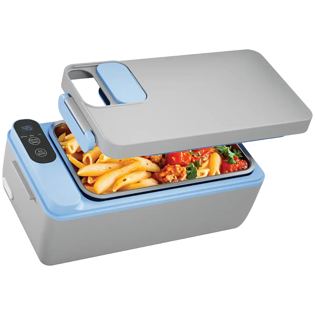 Powerology Lumo Portable Heated Lunch Box Gray Blue