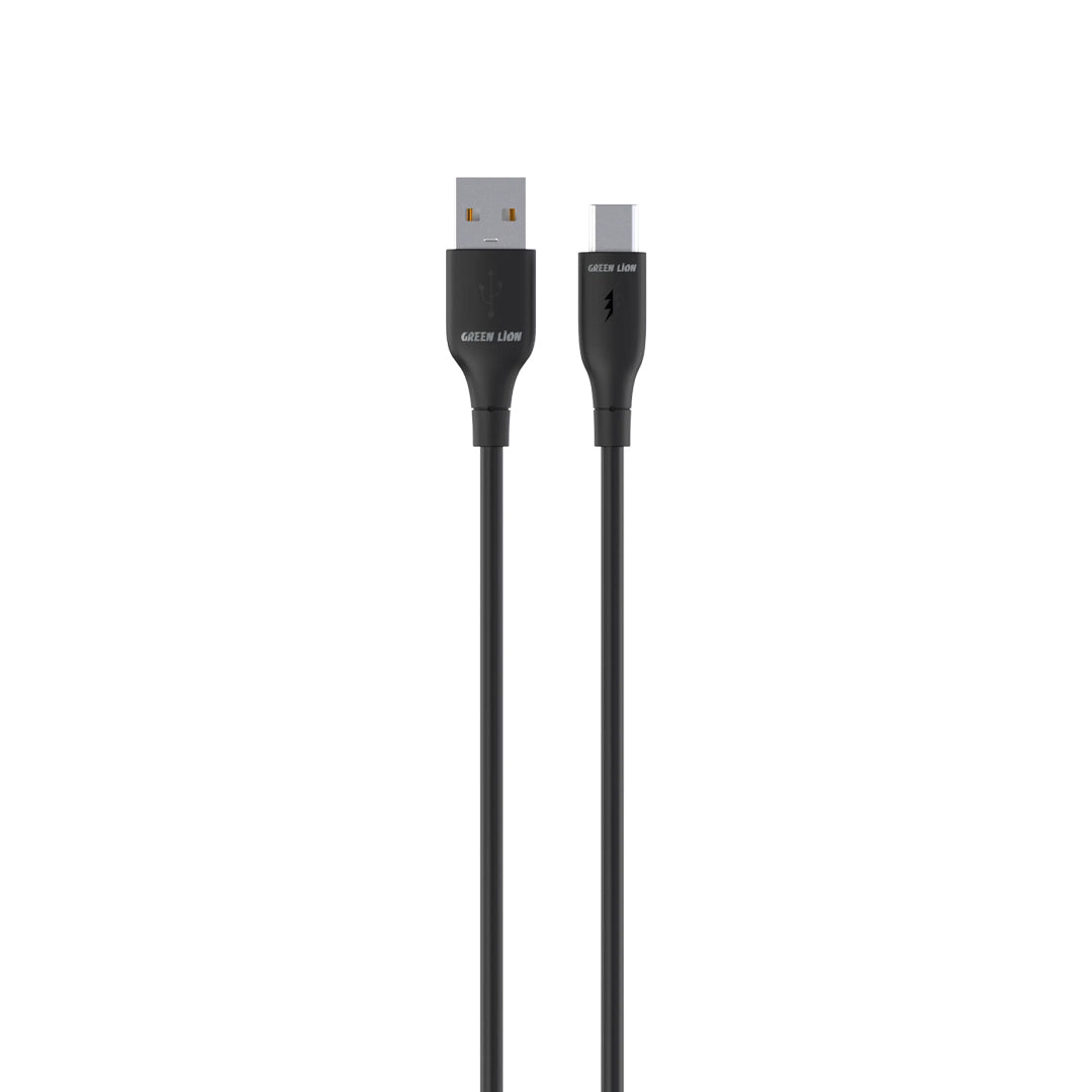 Green Lion USB A to USB C Pvc Cable Black