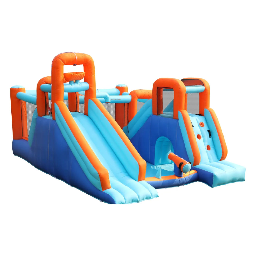 Green Lion GIP-17 Adventure Park Inflatable Bounce House - Blue