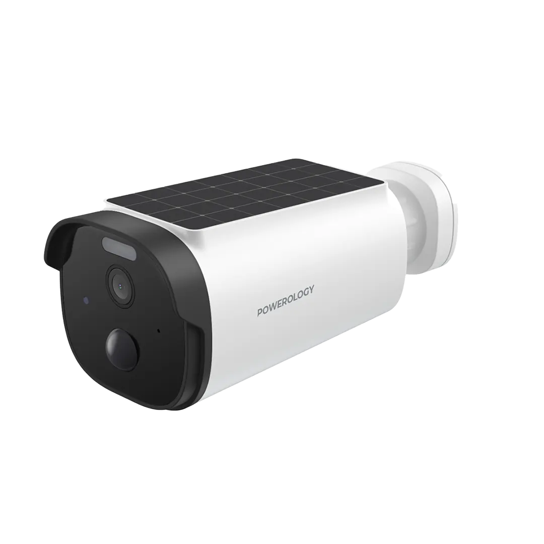 Powerology Built in Solar Outdoor Camera White