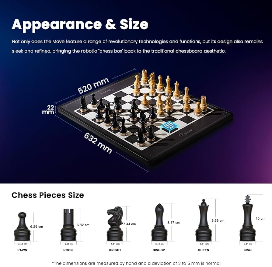 رقعة شطرنج ذكية تشيسنات مع قطع خشبية Chessnut Move Advanced Robotic Chessboard