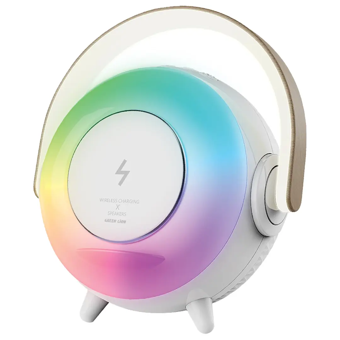 Green Lion Uranus Bluetooth Speaker with Table Lamp White