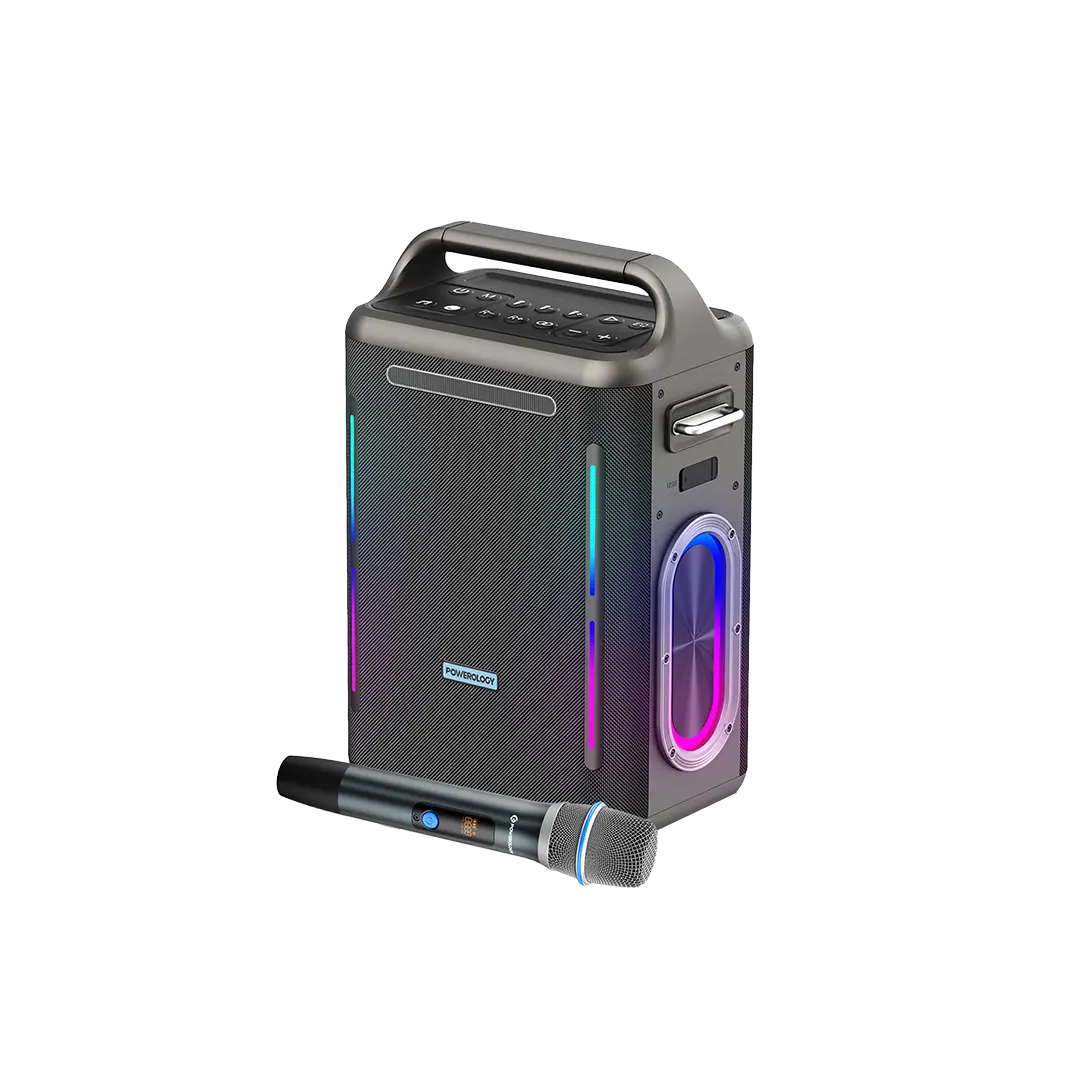 Powerology Karaoke Party Speaker Silver