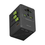 Green Lion Gan Adapter 35w 6 in 1 2 in 2 Cable Black