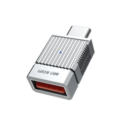 Green Lion 2 in 1 Otg Adapter USB A to USB C Gray