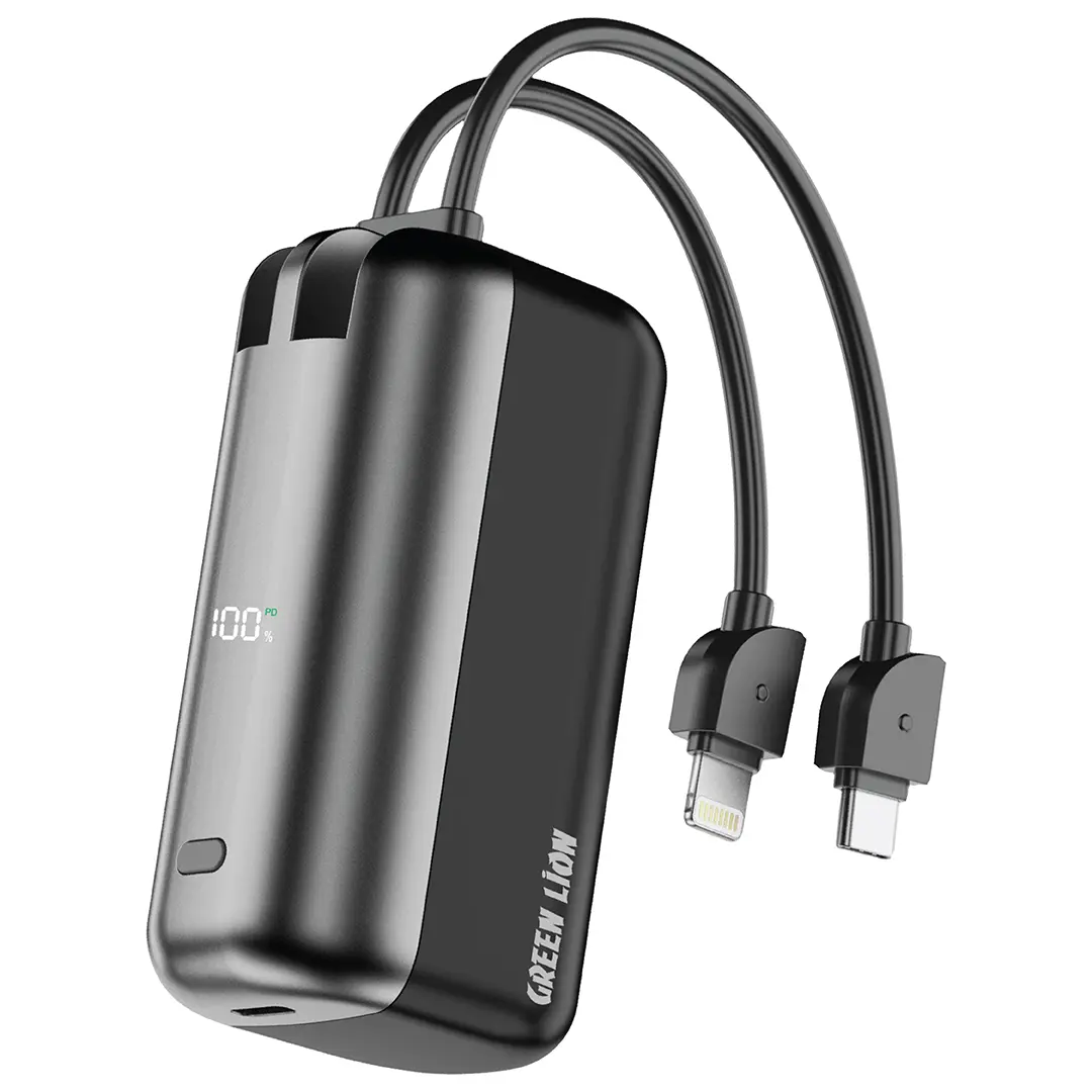 Green Lion Monza 10000mAh Power Bank Black