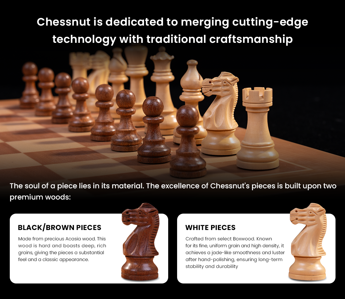رقعة شطرنج إلكترونية ذكية خشب تشيسنات Chessnut Pro Full sized wooden Electronic Chess Set