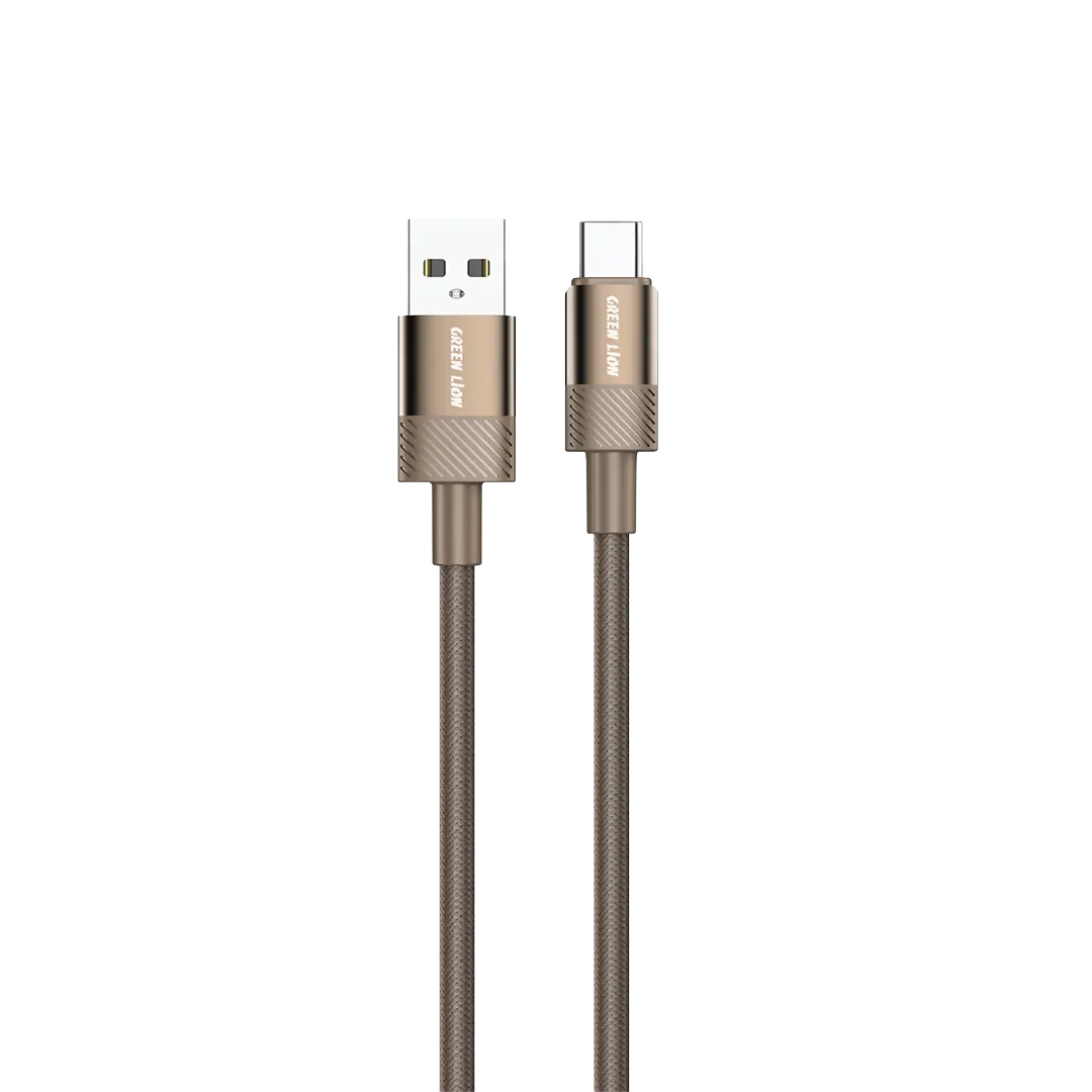 Green Lion Desert Spark Cable USB A to USB C 15w Desert Titanium