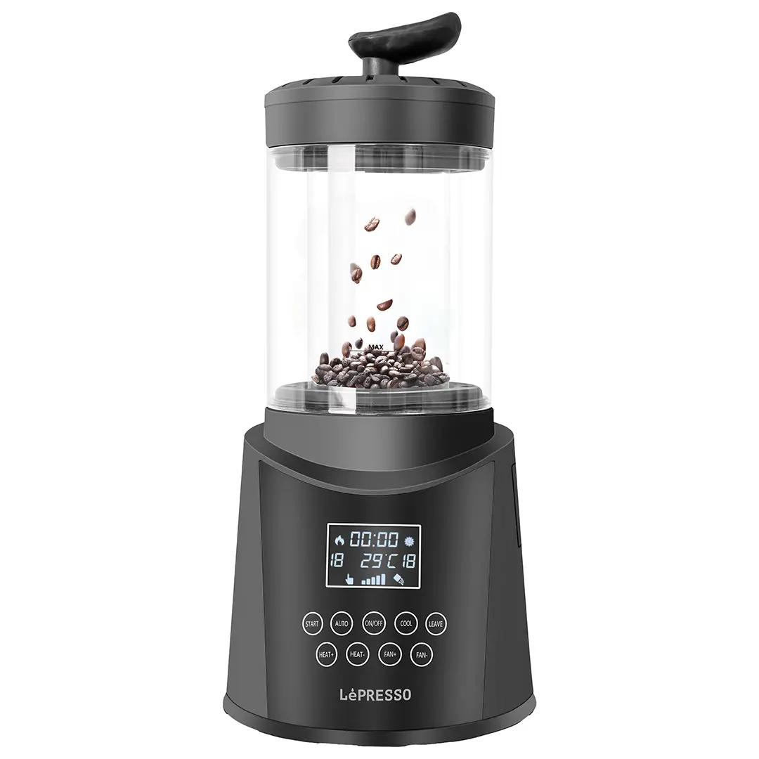 LePresso Roastlab Coffee Bean Roaster with Manual Automatic Function Black