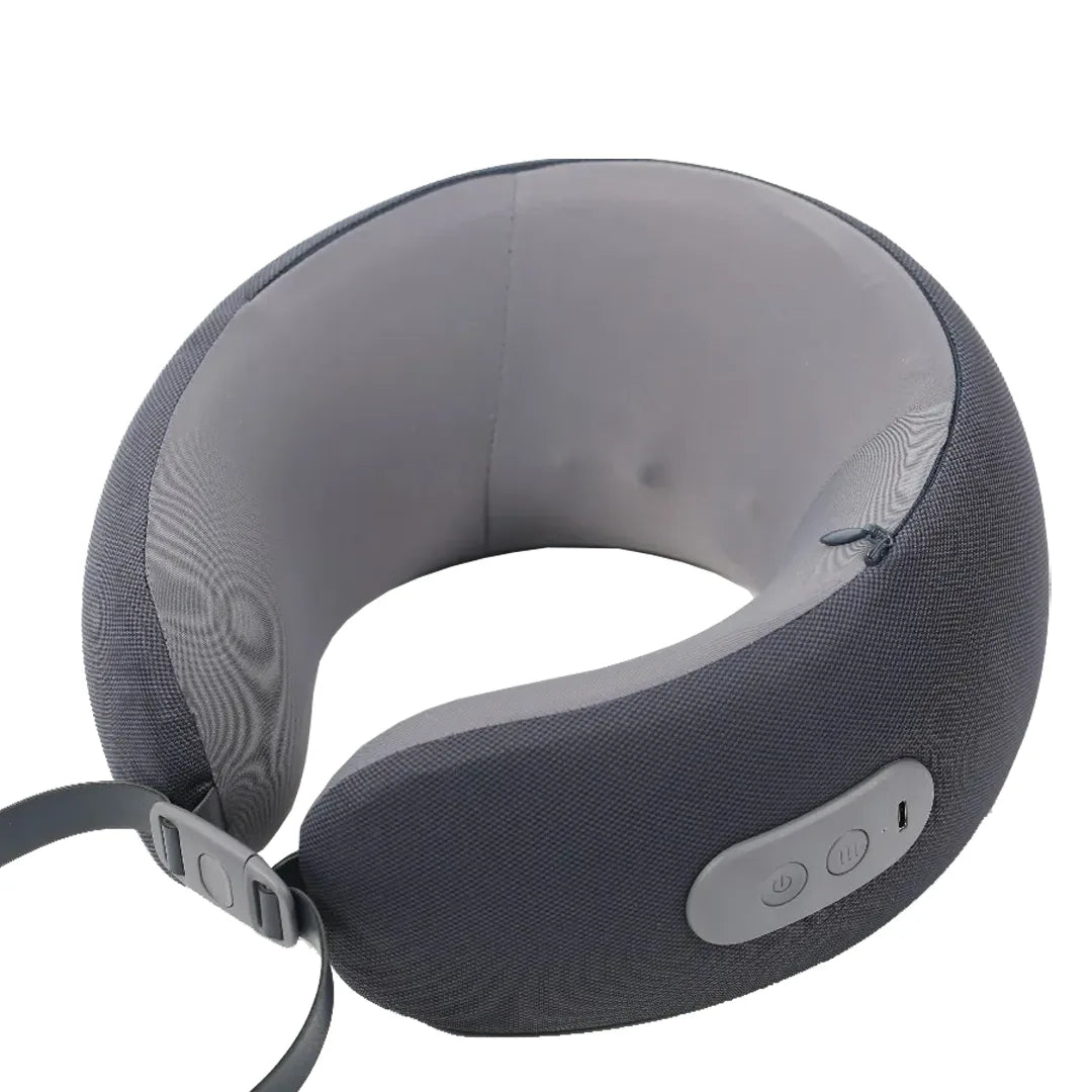 Green Lion Ergonomic Pillow with Neck Massager Function Gray