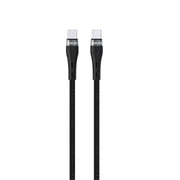 Green Lion USB C to USB C Braided Cable Black