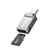 Green Lion Sd Card Reader USB C to Micro Sd Silver