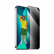 Green Lion 3d Silicone Privacy HD Glass Screen Protector Black Edge Privacy for Iphone 14 Series
