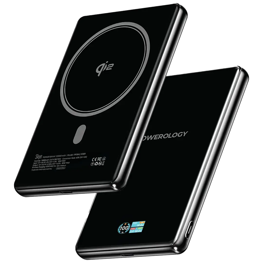 Powerology Skye 10000mAh MagSafe Power Bank Black
