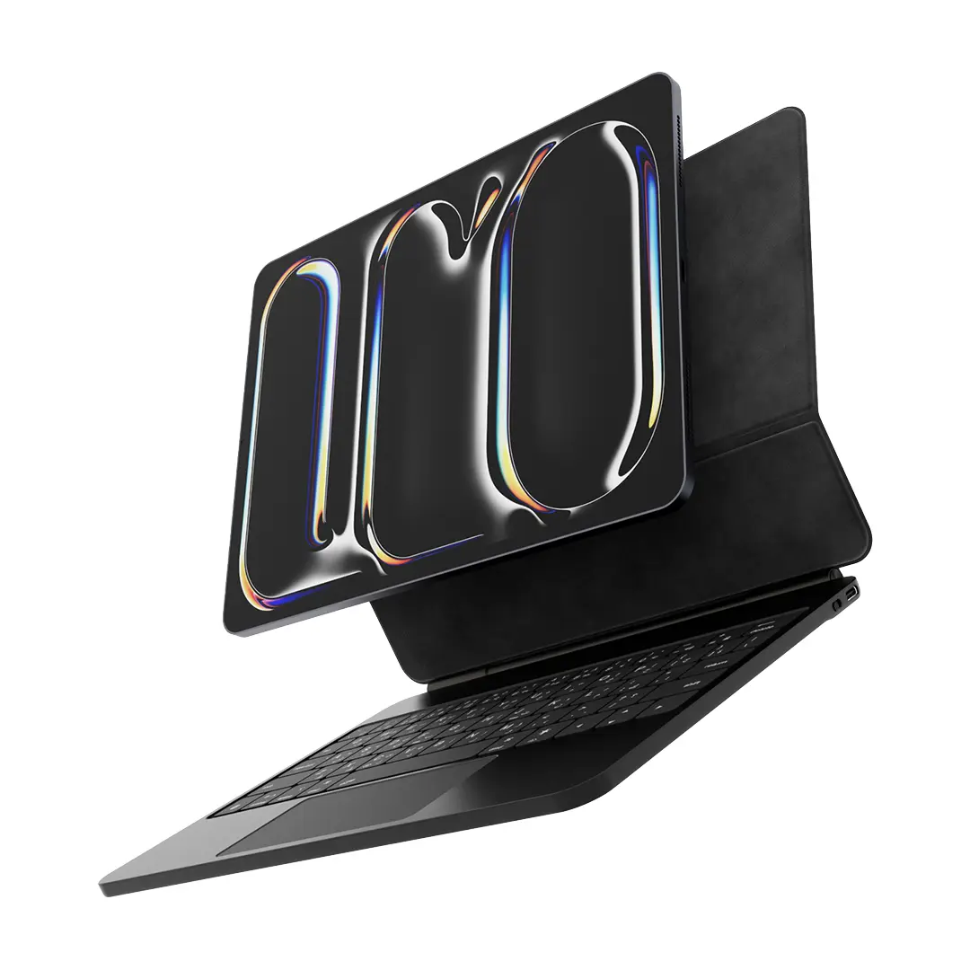 Powerology Smartcase Pro Wireless Keyboard Case for Ipad Pro 13 M4 Black