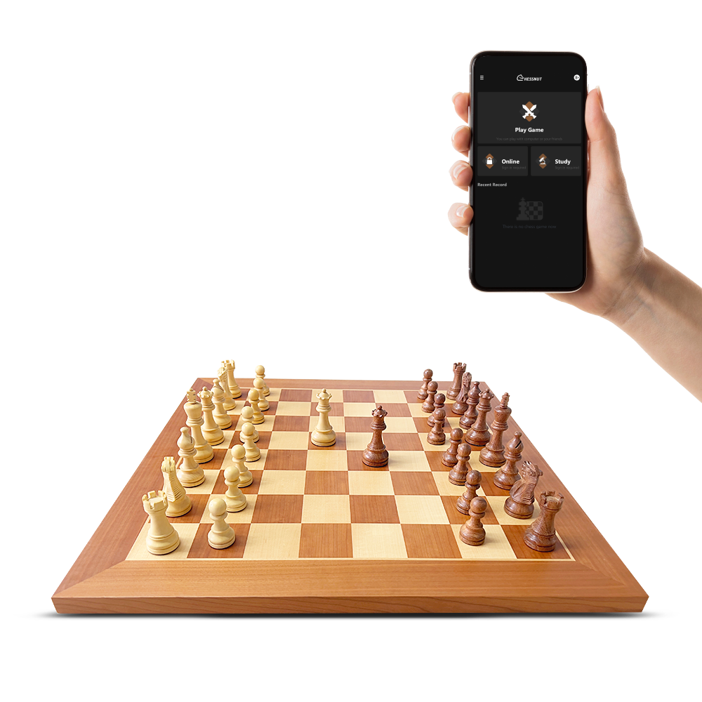 رقعة شطرنج إلكترونية ذكية خشب تشيسنات Chessnut Pro Full sized wooden Electronic Chess Set