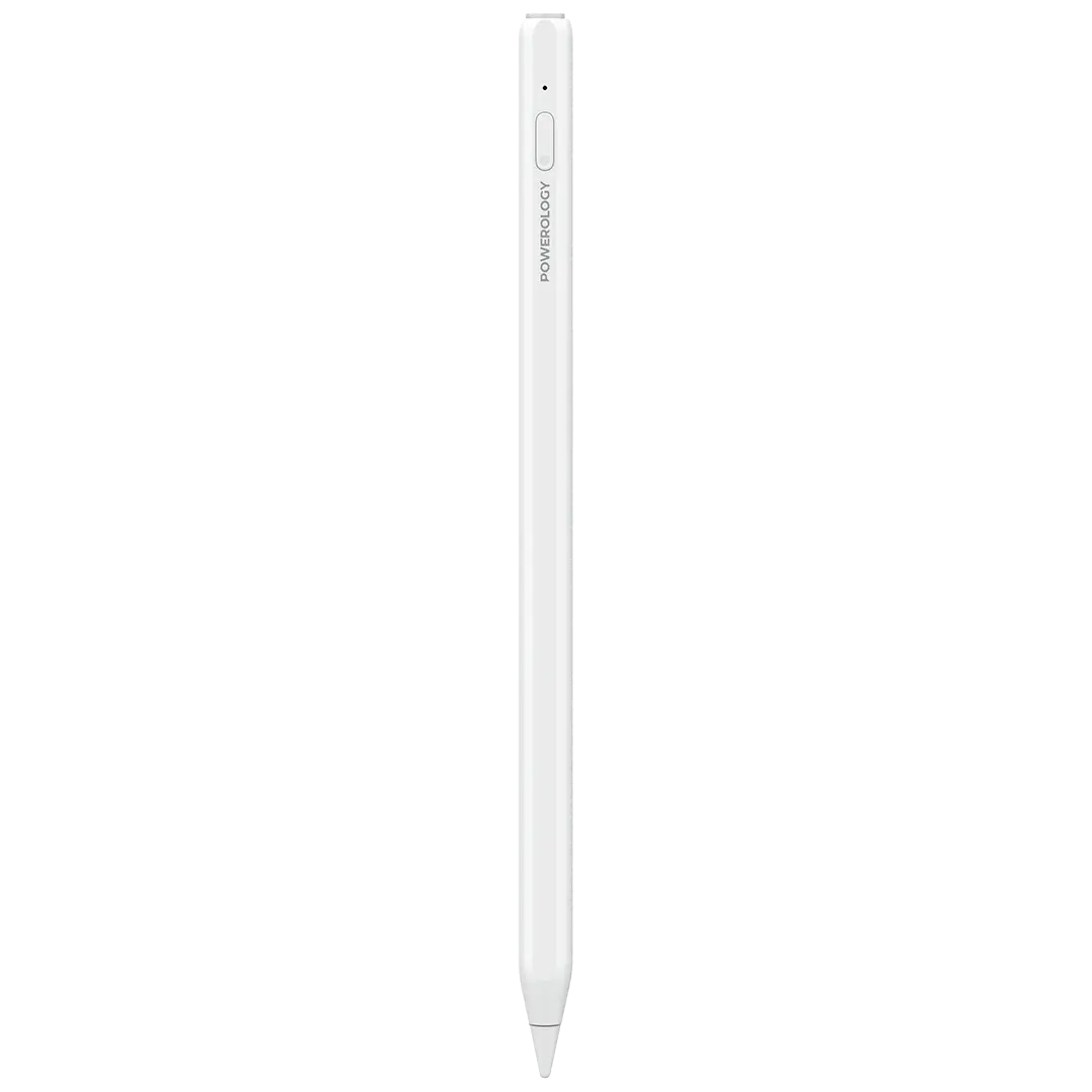 Powerology Intellio Smart Stylus for 2018 2024 Ipad Models White