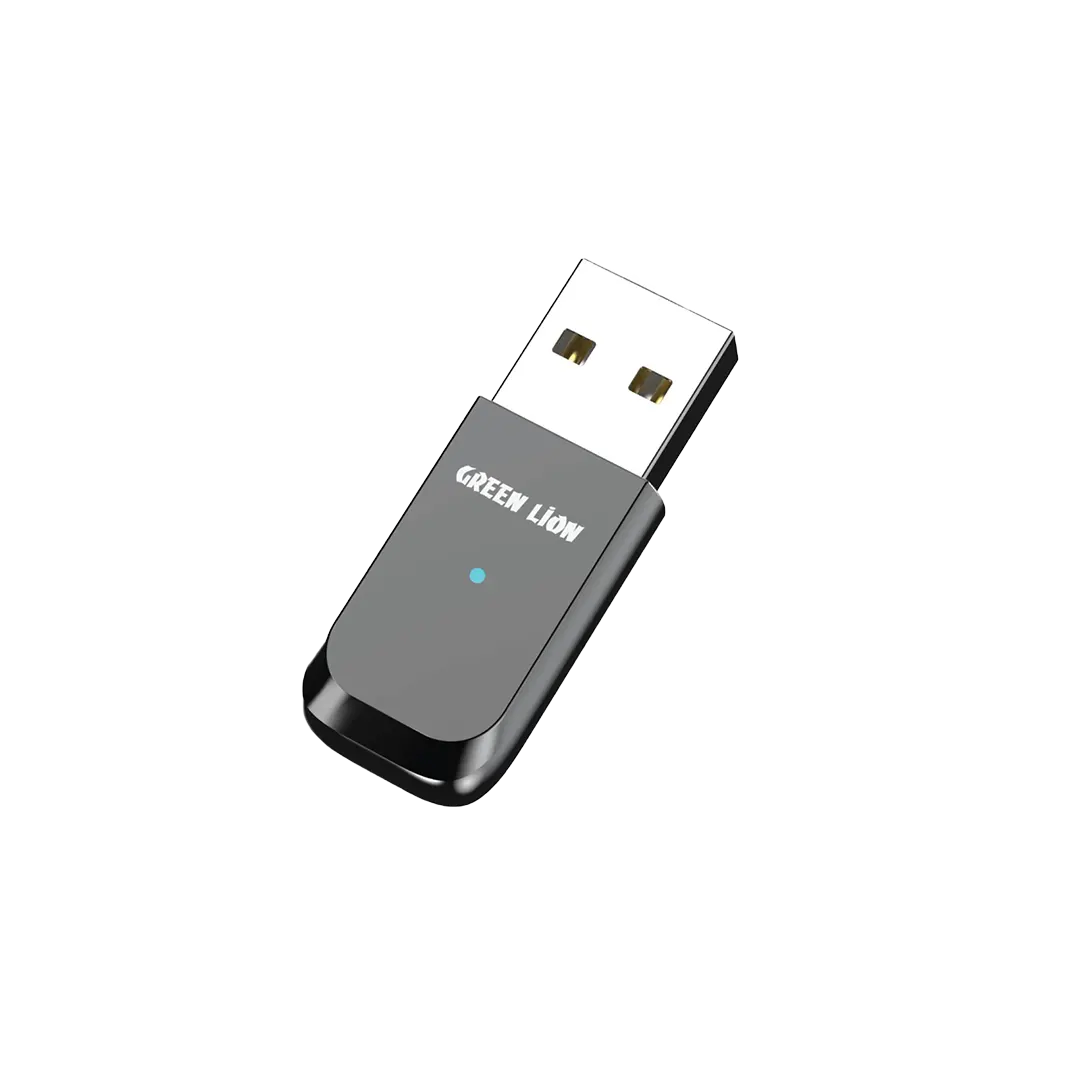 Green Lion Zinc Alloy Shell Bluetooth Adapter Black