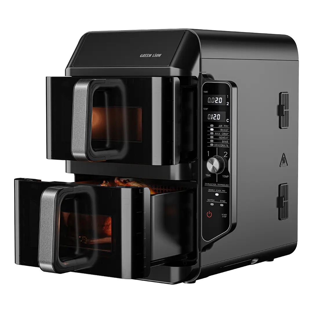 Green Lion Double-Decker Pro Digital Air Fryer - Black