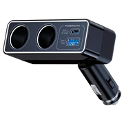 Powerology Brio 54w Multi Port Car Charger Black