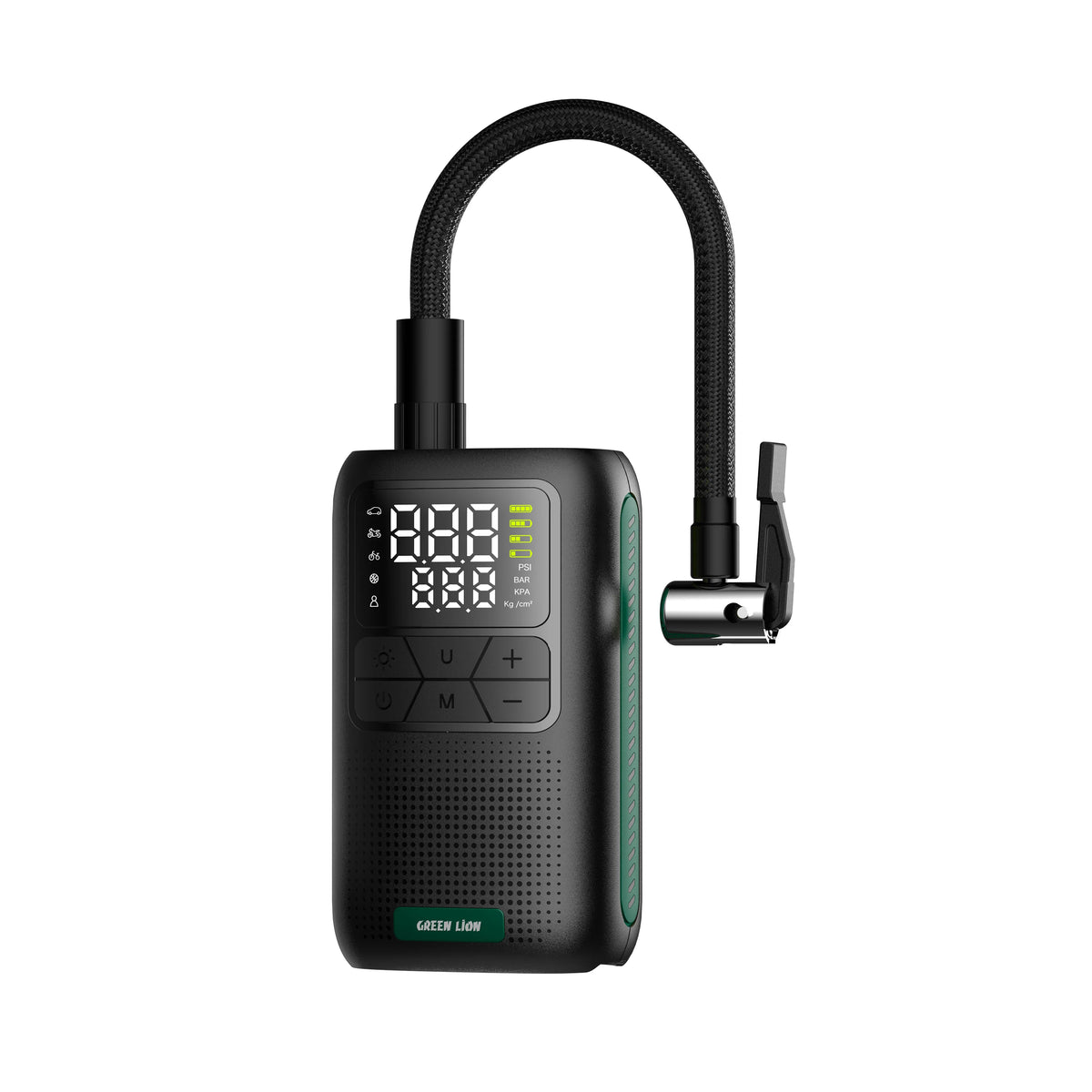 Green Lion GL-A 4 Tire Inflator 150 PSI - Black