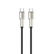 Green Lion USB C to USB C Braided Cable Black