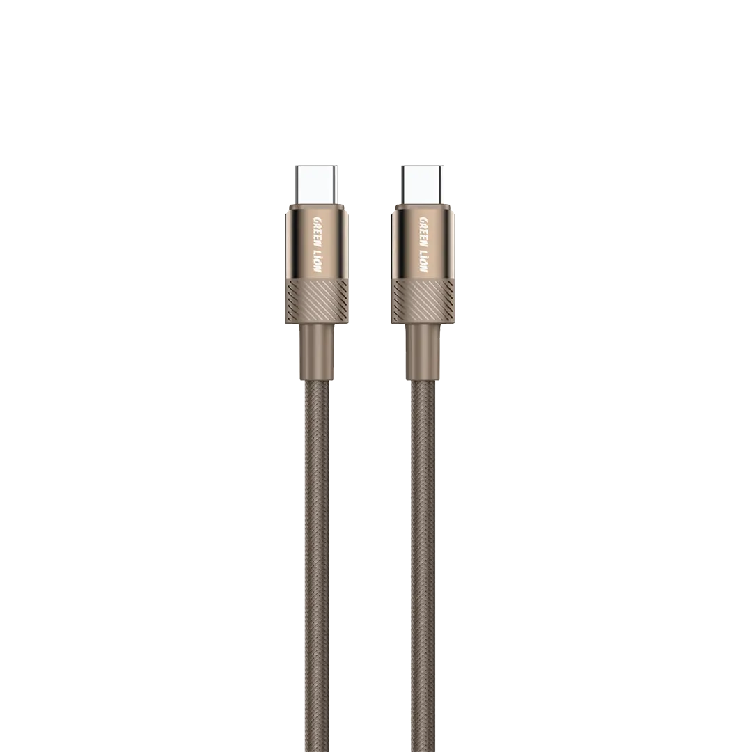 Green Lion Desert Spark Cable USB C to USB C 60w Desert Titanium